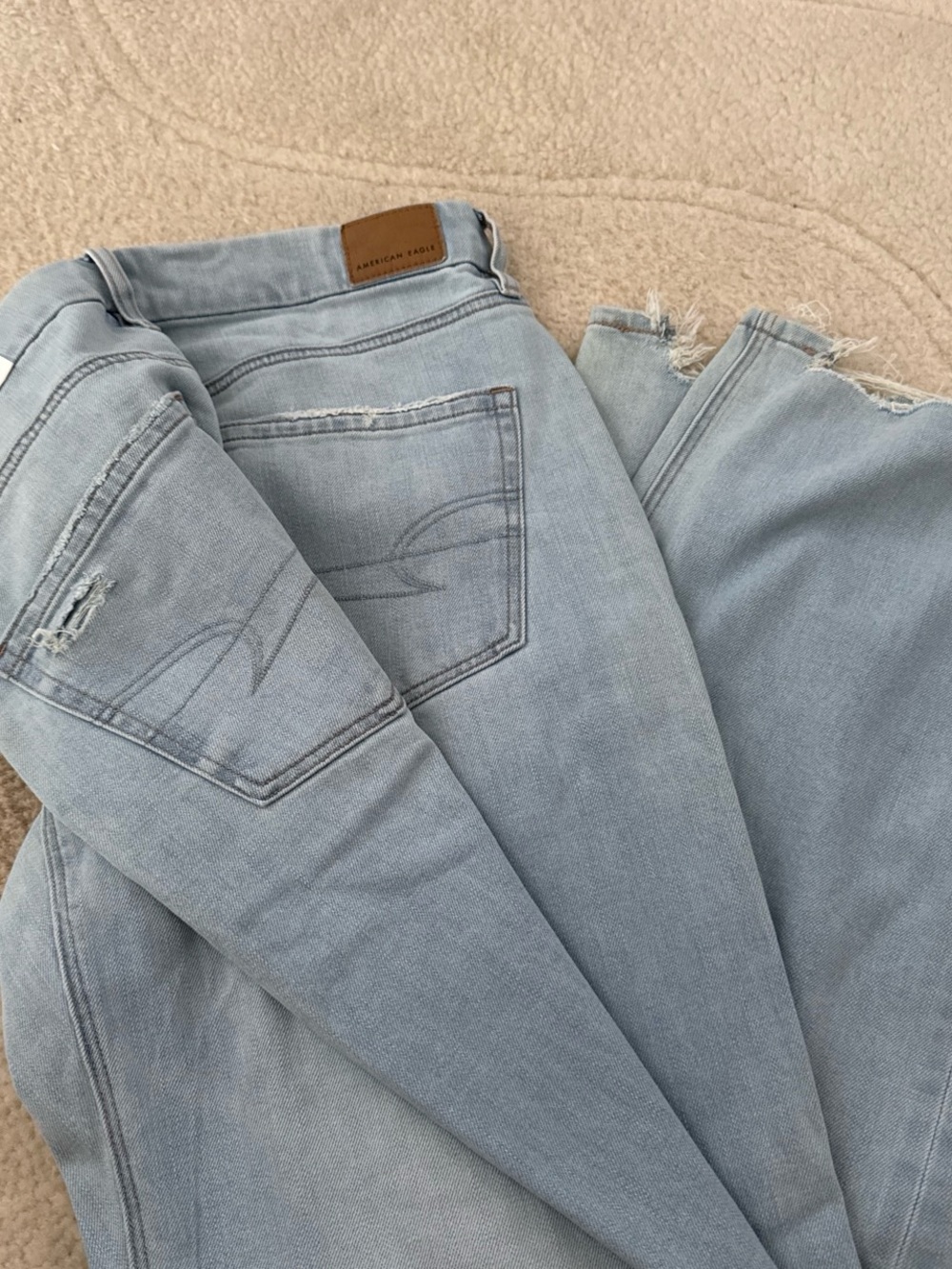 American Eagle Outfitters Light Blue Straight Leg Jeans